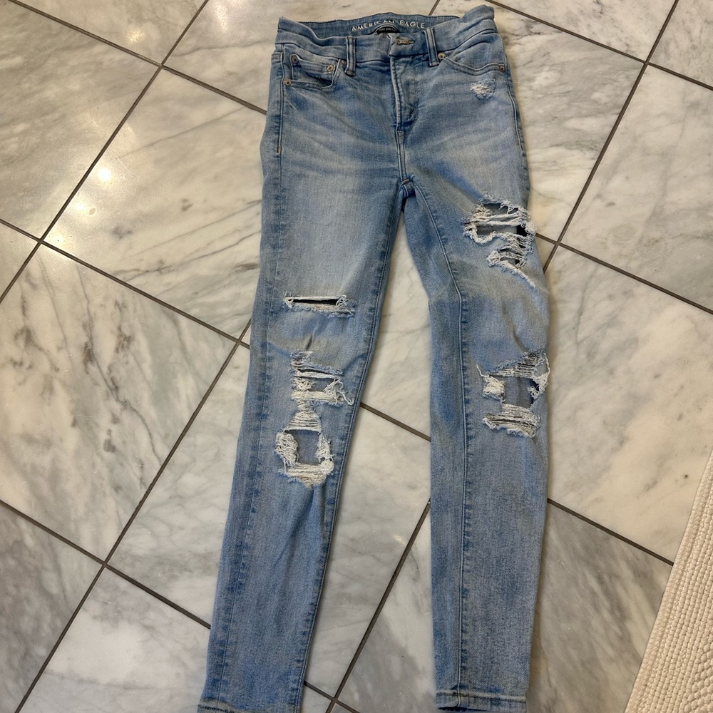 American Eagle hi rise luxe jegging 00 short